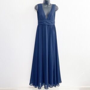 Lulu's Woman Blue Maxi Evening Dress Size S